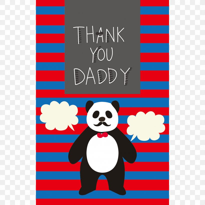 Father's Day Cartoon Giant Panda, PNG, 1819x1819px, Cartoon, Animal, Area, Computer Font, Father Download Free