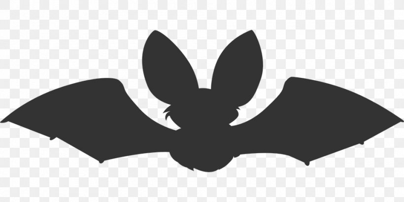 Bat Silhouette Clip Art, PNG, 960x480px, Bat, Animal, Art, Black, Black And White Download Free