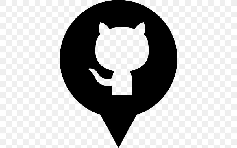 Cat Icon, PNG, 512x512px, Github, Blackandwhite, Cartoon, Cat, Computer Download Free