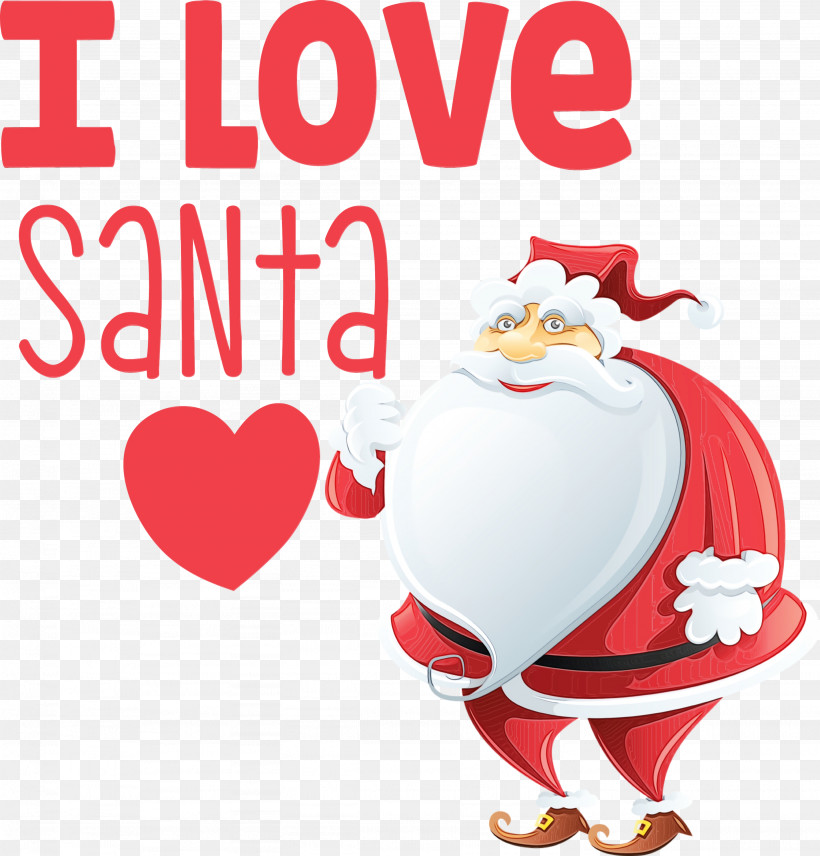 Christmas Day, PNG, 2871x3000px, I Love Santa, Black, Christmas, Christmas Day, Color Model Download Free