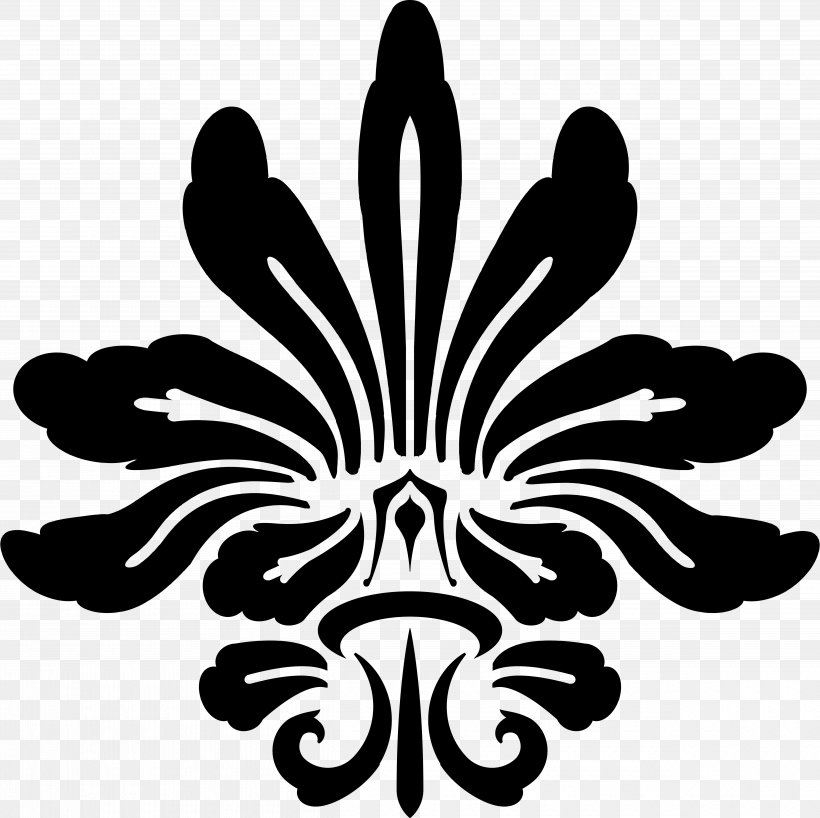 Damask Stencil Clip Art, PNG, 5000x4989px, Damask, Art, Black And White, Blog, Drawing Download Free