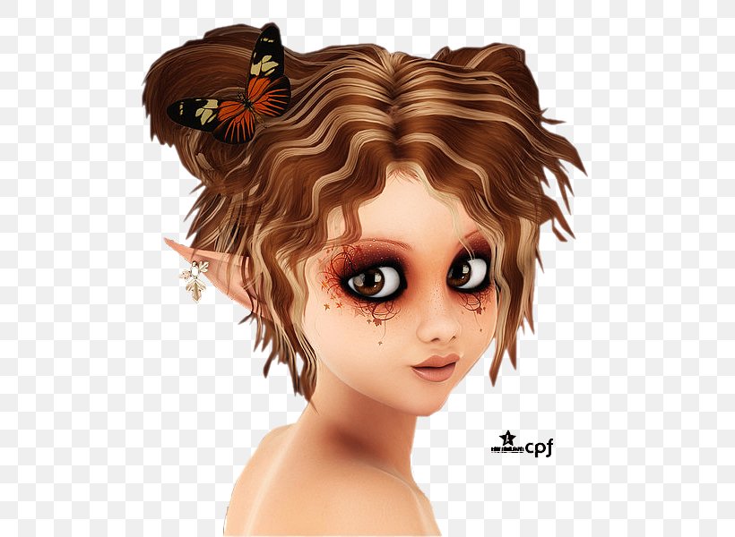 Elf Fairy Hair Coloring Eyebrow, PNG, 600x600px, Watercolor, Cartoon, Flower, Frame, Heart Download Free