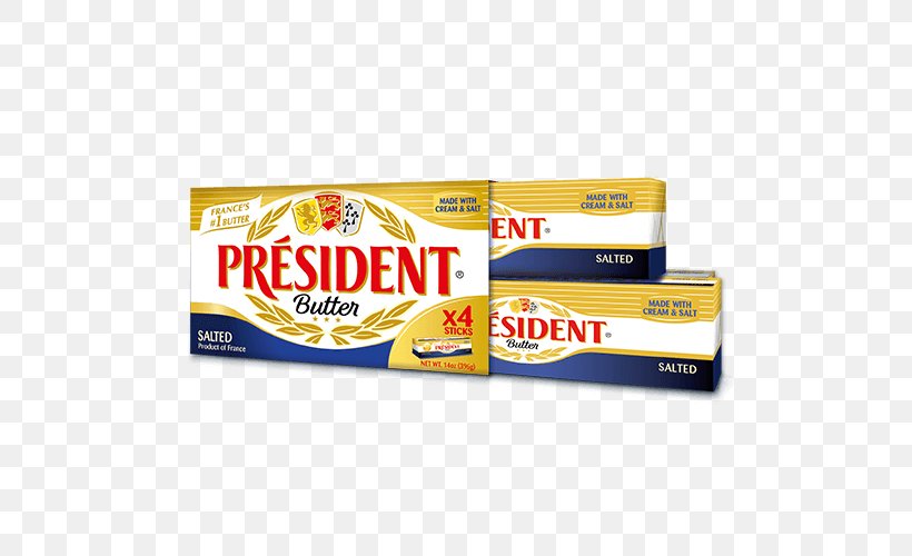 Président Carre Gourmet Cheese Président Carré Gourmet President Salted Butter Sticks, PNG, 500x500px, Cheese, Brand, Flavor, Ounce, Snack Download Free