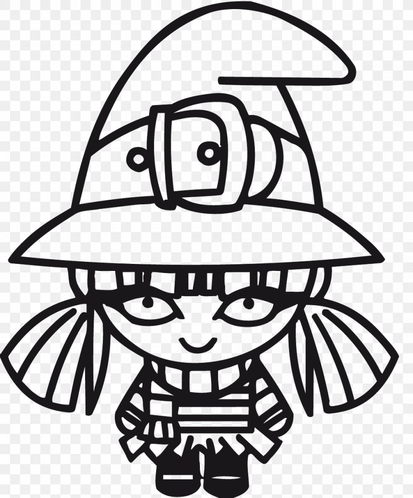 Witch Drawing Happy Halloween! Coloring Book, PNG, 1000x1204px, 31 October, Witch, Artwork, Black And White, Coloring Book Download Free