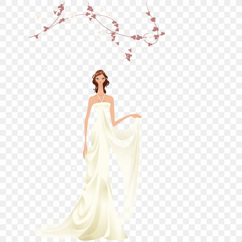 Lovely Wedding Bride Wedding Photography, PNG, 1500x1500px, Watercolor, Cartoon, Flower, Frame, Heart Download Free
