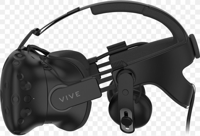 HTC VIVE Deluxe Audio Strap Oculus Rift PlayStation VR Sound, PNG, 950x650px, Htc Vive, Audio, Audio Equipment, Black, Fashion Accessory Download Free