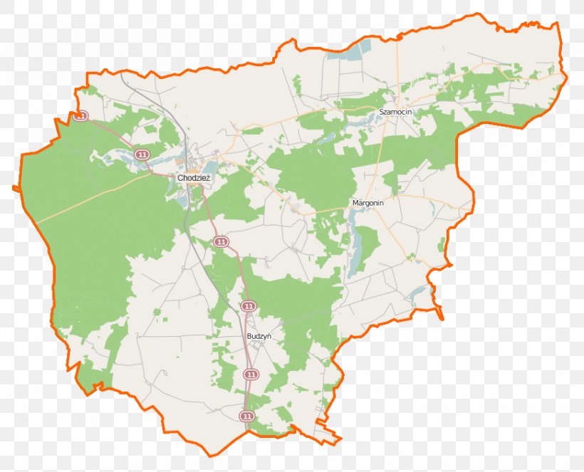 Margonin Szamocin Chodzież Budzyń, Greater Poland Voivodeship Zacharzyn, PNG, 871x705px, Map, Area, Border, City, City Map Download Free