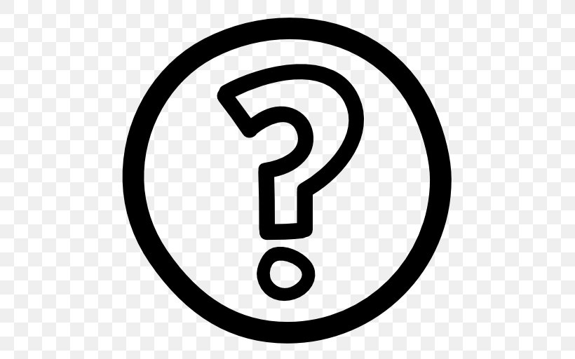 Question Mark Clip Art, PNG, 512x512px, Question Mark, Area, Black And White, Brand, Logo Download Free