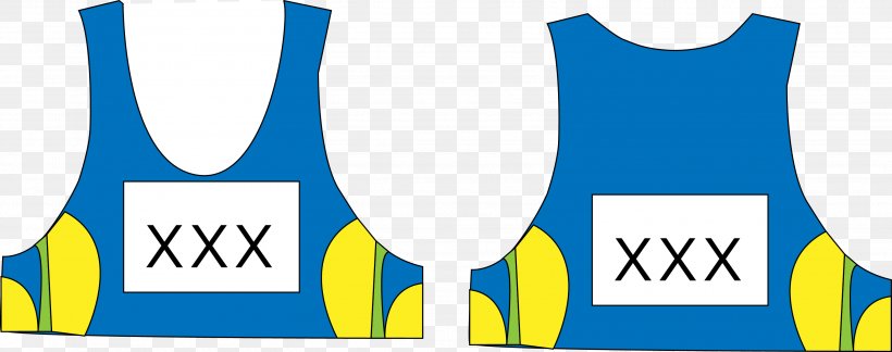T-shirt Sleeveless Shirt Uniform Logo Sportswear, PNG, 3109x1232px, Tshirt, Blue, Brand, Clothing, Logo Download Free