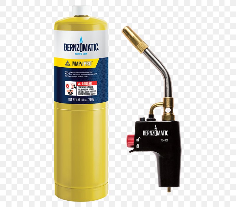 MAPP Gas BernzOmatic Propane Torch, PNG, 720x720px, Mapp Gas, Bernzomatic, Copper Tubing, Cylinder, Fuel Download Free