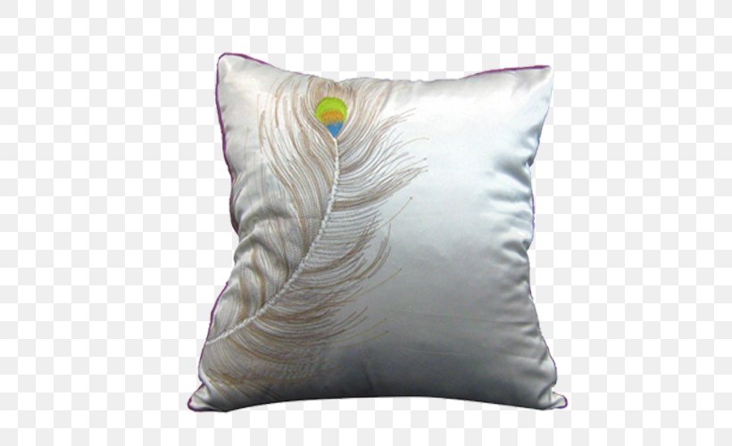 Feather Peafowl Pillow Euclidean Vector, PNG, 500x500px, Feather, Color, Cushion, Gratis, Peafowl Download Free