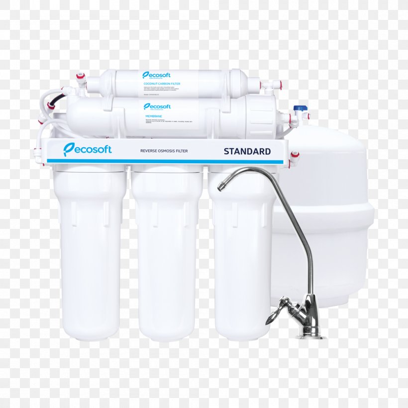 Reverse Osmosis Water Filter, PNG, 1000x1000px, Reverse Osmosis, Cylinder, Drinking, Drinking Water, Ecosoft Download Free