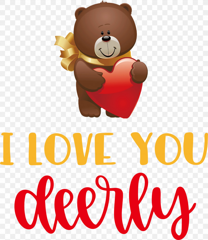 I Love You Deerly Valentines Day Quotes Valentines Day Message, PNG, 2604x3000px, Logo, Bears, Biology, Cartoon, M Download Free