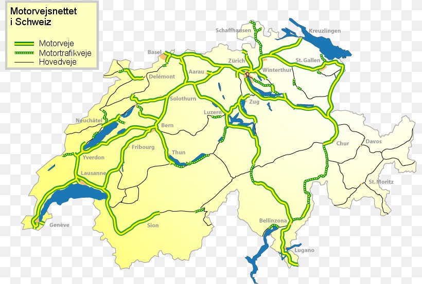 Motorways Of Switzerland World Map Road Map, PNG, 800x553px, Switzerland, Area, Controlledaccess Highway, Ecoregion, Europe Download Free