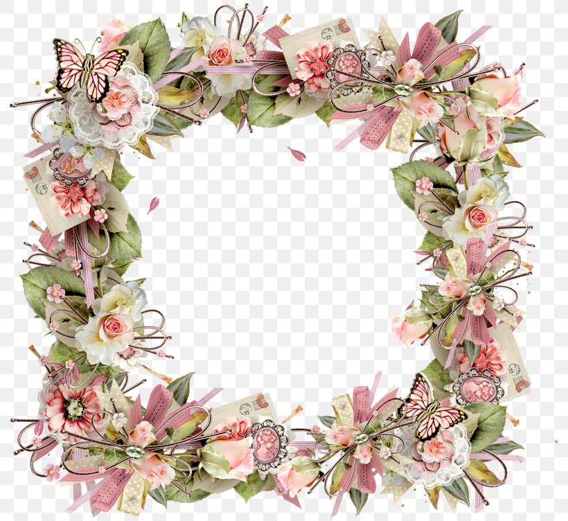Wreath Floral Design Picture Frames Flower Paper, PNG, 800x752px, Wreath, Artificial Flower, Craft, Cut Flowers, Decor Download Free