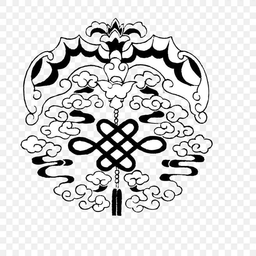 China Motif Circle Clip Art, PNG, 1500x1500px, China, Art, Black, Black And White, Chinesischer Knoten Download Free