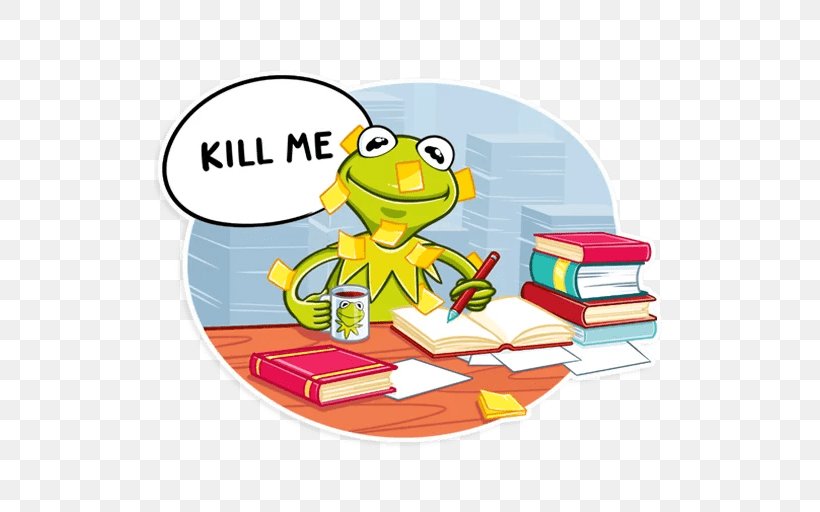 Kermit The Frog Sticker Telegram Clip Art, PNG, 512x512px, Kermit The Frog, Amphibian, Area, Cartoon, Frog Download Free