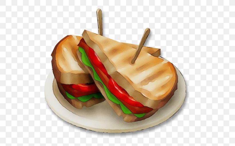 Food Fast Food Dish Cuisine Cheeseburger, PNG, 509x509px, Watercolor, Baked Goods, Cheeseburger, Cuisine, Dish Download Free