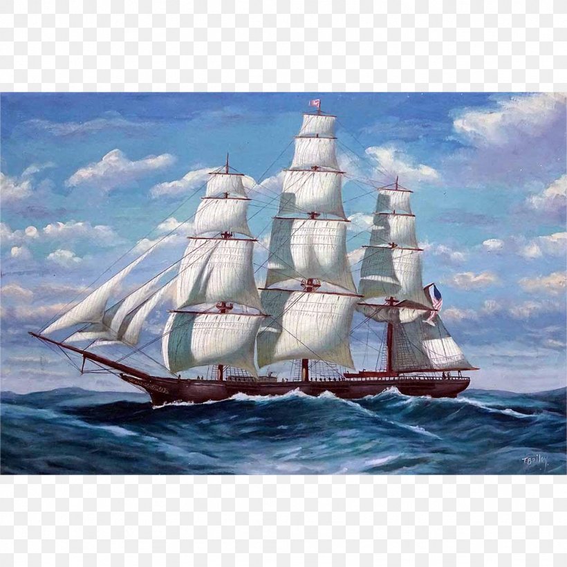 Sail Brigantine Clipper Windjammer Ship Of The Line, PNG, 1024x1024px, Sail, Baltimore Clipper, Barque, Barquentine, Boat Download Free