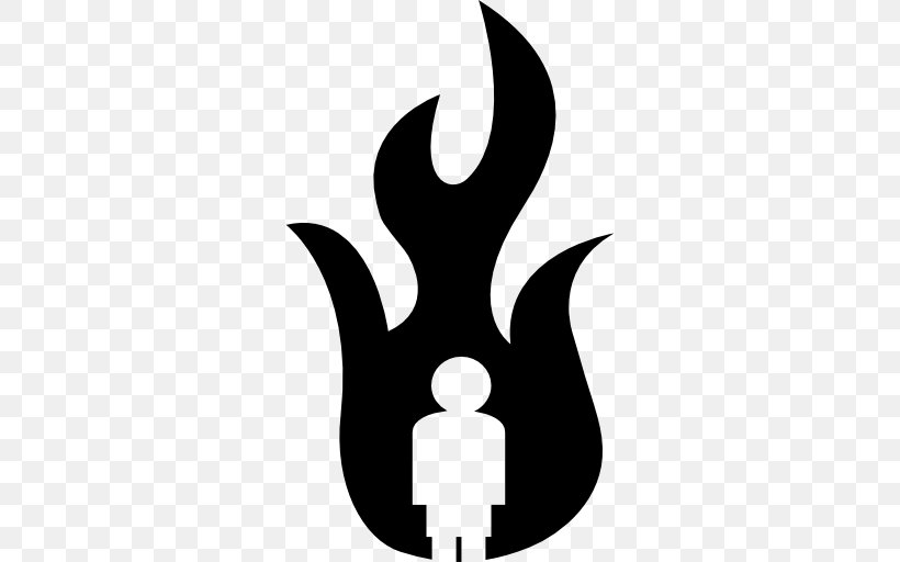 Silhouette Fire Flame, PNG, 512x512px, Silhouette, Black And White, Fire, Flame, Logo Download Free