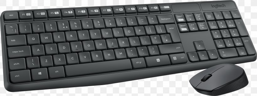 Computer Keyboard Computer Mouse Wireless Keyboard Logitech, PNG, 2999x1129px, Computer Keyboard, Apple Adjustable Keyboard, Apple Wireless Mouse, Computer Accessory, Computer Component Download Free