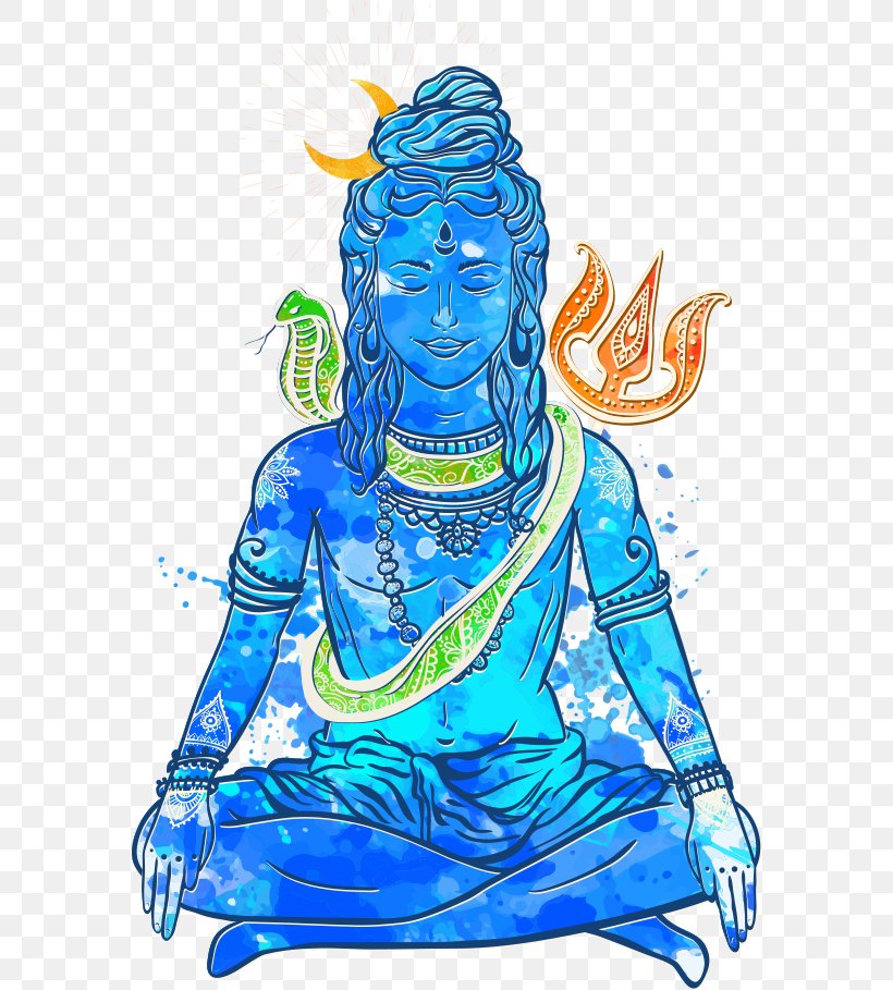 Maha Shivaratri Kali Parvati Illustration, PNG, 578x909px, Shiva, Art, Brahma, Costume Design, Deity Download Free