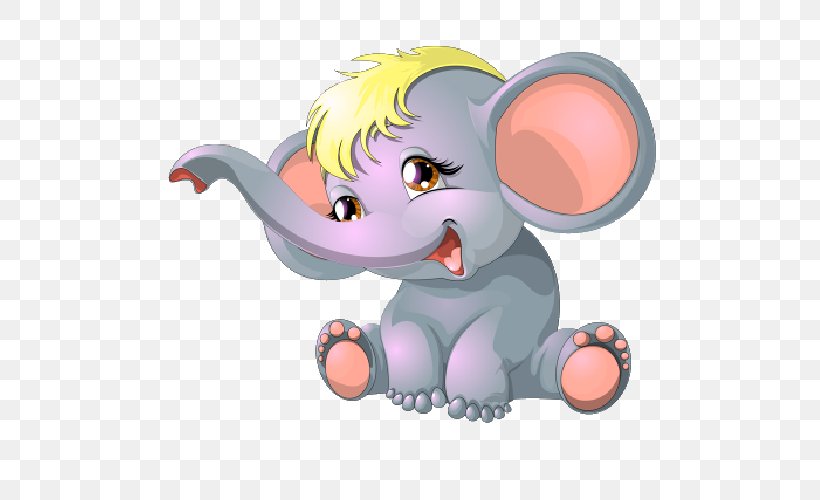 Cartoon Elephant Drawing, PNG, 500x500px, Cartoon, Carnivoran, Cat Like Mammal, Comics, Cuteness Download Free