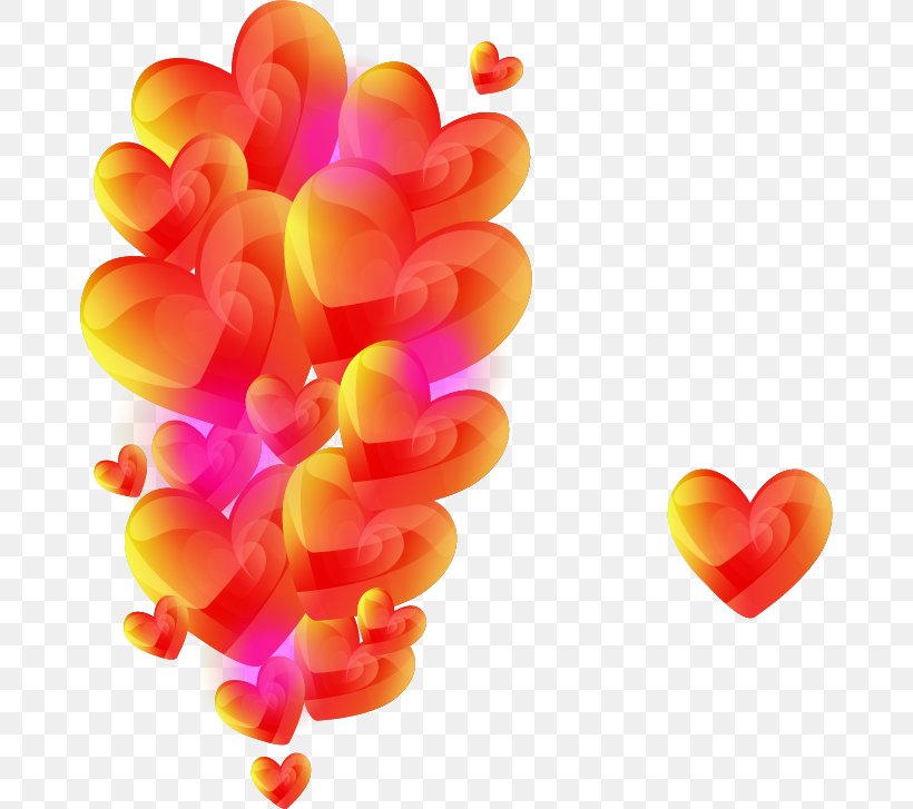 Heart Valentine's Day Romance, PNG, 676x727px, Heart, Balloon, Greeting Note Cards, Jelly Bean, Orange Download Free