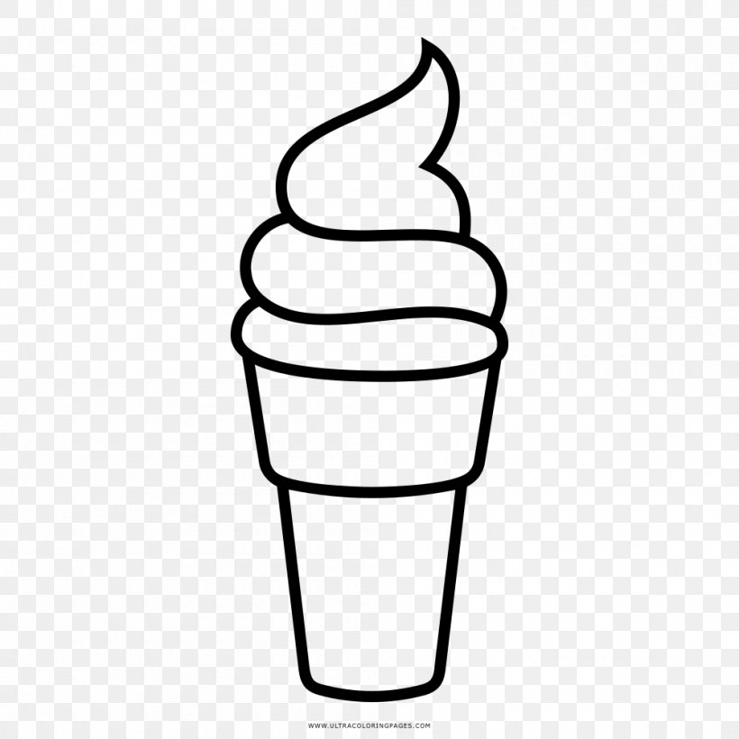 Ice Cream Cones Drawing Coloring Book Black And White, PNG, 1000x1000px, Ice Cream Cones, Artwork, Black And White, Coloring Book, Cone Download Free