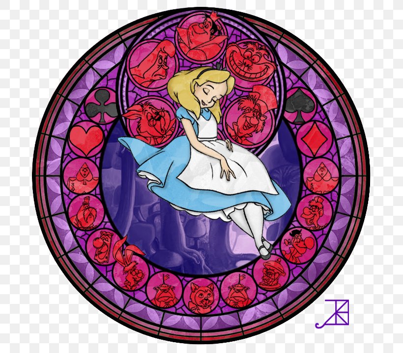 Kingdom Hearts 3D: Dream Drop Distance Kingdom Hearts: Chain Of Memories Princess Jasmine Window Stained Glass, PNG, 720x720px, Watercolor, Cartoon, Flower, Frame, Heart Download Free