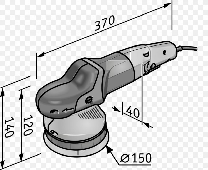 Polishing Angle Grinder Random Orbital Sander Machine, PNG, 1000x817px, Polishing, Angle Grinder, Black And White, Eccentric, Electronics Download Free