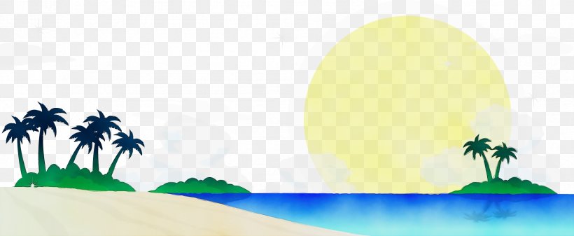 Summer Blue Sky, PNG, 2368x976px, Watercolor, Animation, Aqua, Atmosphere, Azure Download Free