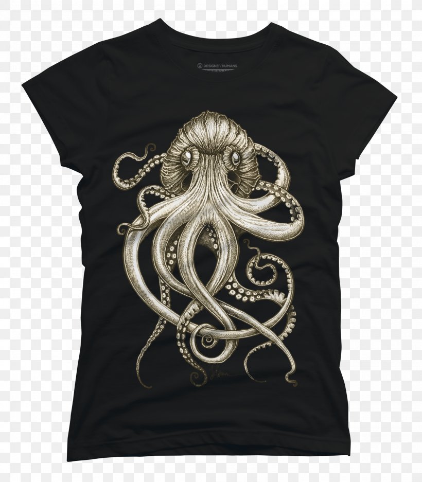 T-shirt Hoodie Kraken Rum Unisex Sweater, PNG, 2100x2400px, Tshirt, Cephalopod, Design By Humans, Hjc Corp, Hoodie Download Free