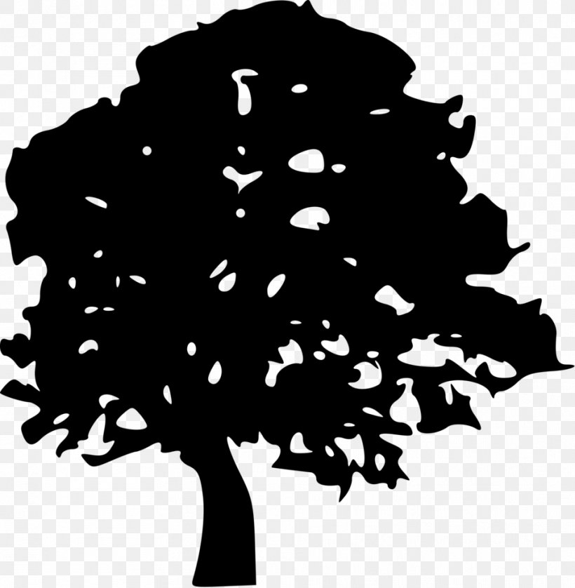 Tree Drawing Stencil Clip Art, PNG, 958x980px, Tree, Art, Black, Black And White, Branch Download Free