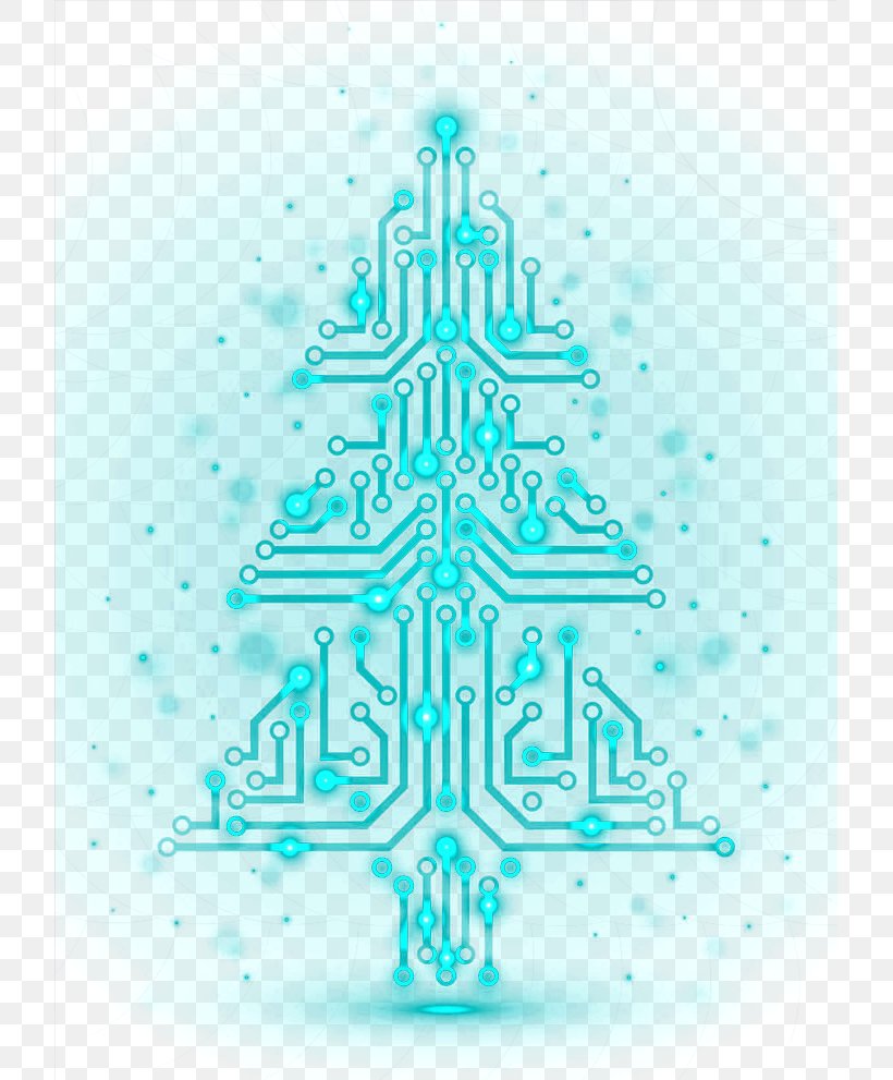 Chip Abstract Christmas Tree, PNG, 719x991px, Christmas Tree, Abstract, Abstraction, Aqua, Blue Download Free