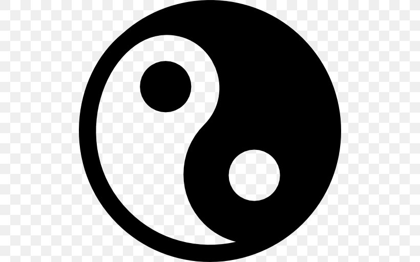 Yin Yang, PNG, 512x512px, Symbol, Black And White, Brand, Computer, Computer Font Download Free