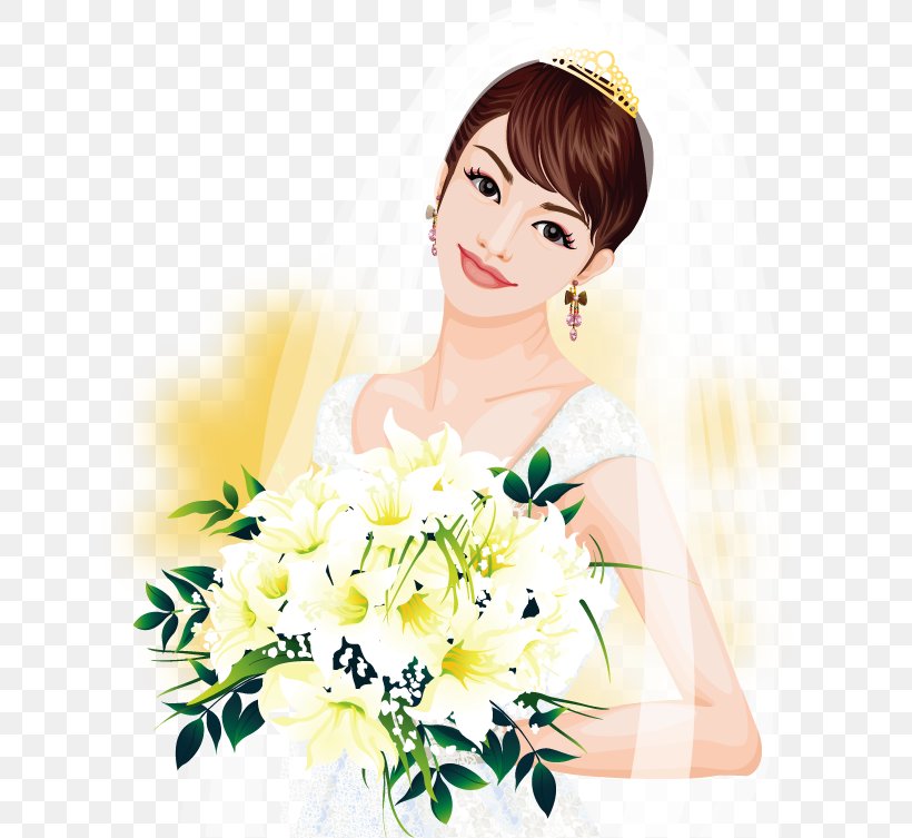 Contemporary Western Wedding Dress Cartoon, PNG, 636x753px, Watercolor, Cartoon, Flower, Frame, Heart Download Free