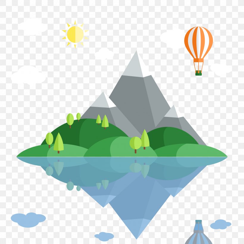 Island Landscape Clip Art, PNG, 3333x3333px, Mountain, Cartoon, Green, Hill, Illustration Download Free