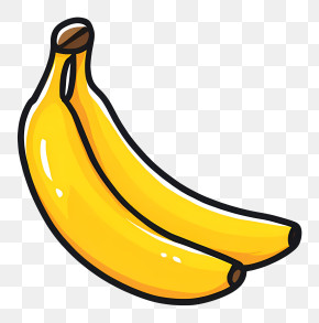 Banana Outline - Bananas Illustration PNG