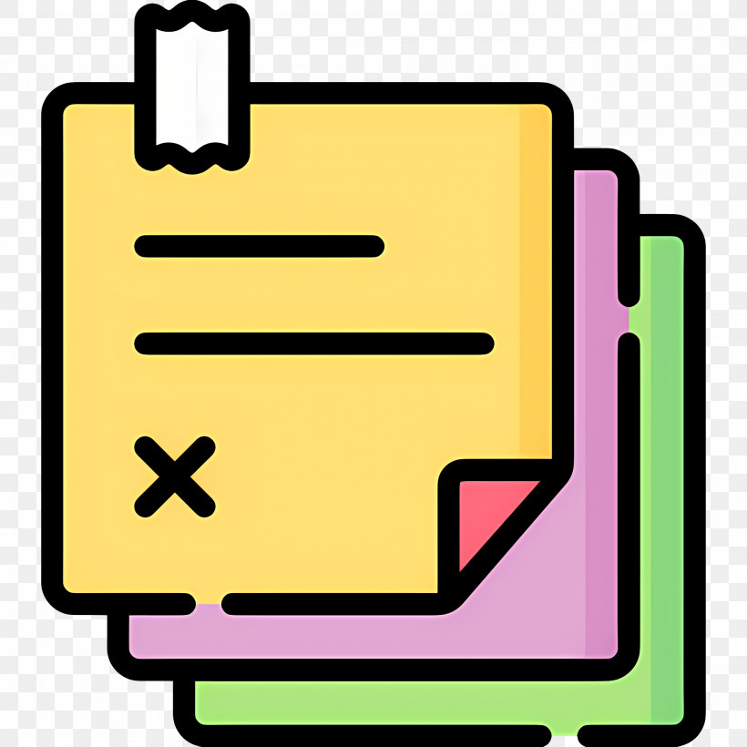 Post It Note - Colorful Sticky Notes Icon For Organization PNG