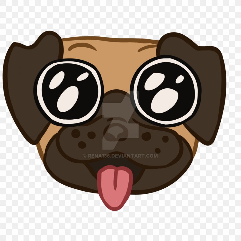 Pug Puppy Dog Breed Giant Panda Clip Art, PNG, 1024x1024px, Pug, Art, Carnivoran, Cartoon, Cuteness Download Free