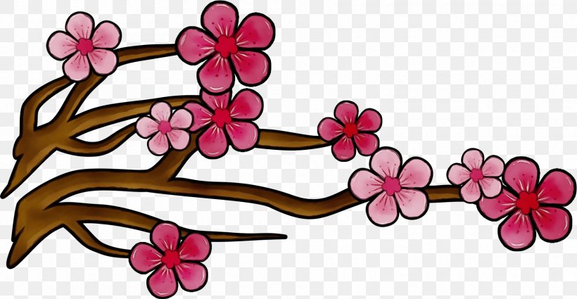 Cherry Blossom, PNG, 1770x918px, Watercolor, Blossom, Branch, Cherry Blossom, Flower Download Free