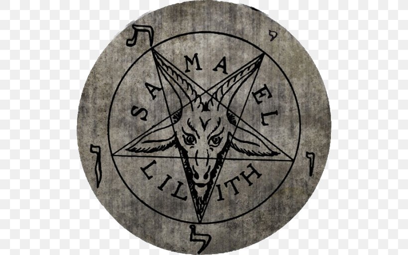 Church Of Satan Samael Lilith Sigil Of Baphomet, PNG, 512x512px, Church Of Satan, Anton Lavey, Baphomet, Clock, Devil Download Free