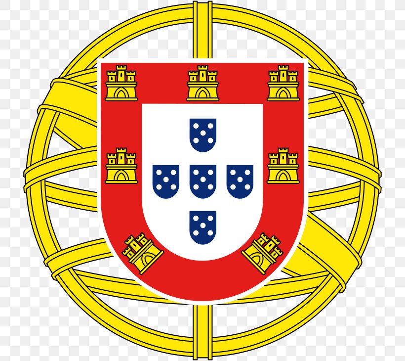 Flag Of Portugal Portuguese Empire Coat Of Arms Of Portugal National Symbols Of Portugal, PNG, 730x730px, Portugal, Afonso I Of Portugal, Area, Coat Of Arms, Coat Of Arms Of Portugal Download Free