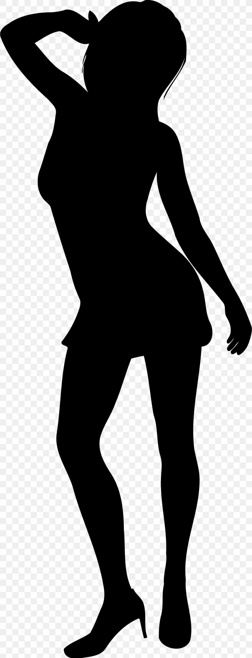 Silhouette Woman Model Clip Art, PNG, 922x2400px, Silhouette, Arm, Art, Black, Black And White Download Free