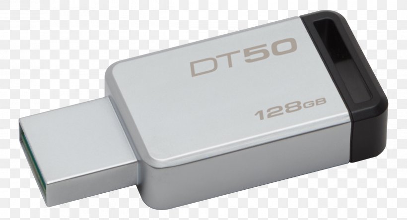USB Flash Drives USB 3.0 Kingston Technology Kingston DataTraveler 50 USB Flash Drive, PNG, 2396x1300px, Usb Flash Drives, Computer Component, Computer Data Storage, Data Storage Device, Electronic Device Download Free