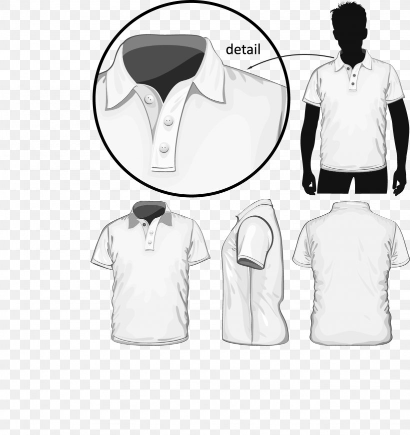 T-shirt Polo Shirt Sleeve Dress Shirt, PNG, 1231x1308px, Tshirt, Black And White, Brand, Button, Clothing Download Free