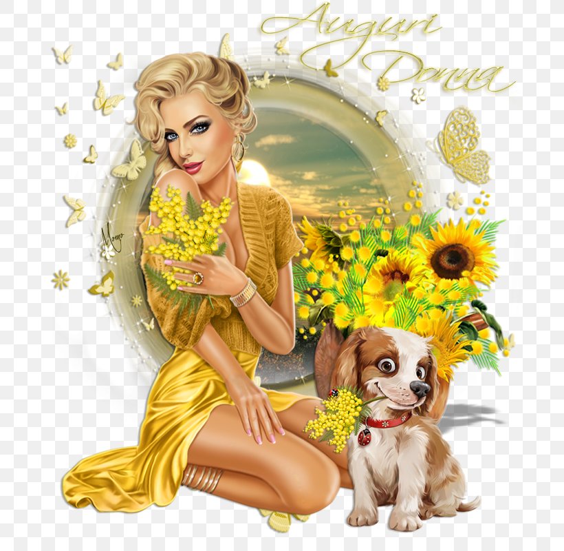 8 Marzo Festa Della Donna Puppy Woman Birthday Party, PNG, 700x800px, 8 March, 2018, Puppy, Birthday, Brown Hair Download Free
