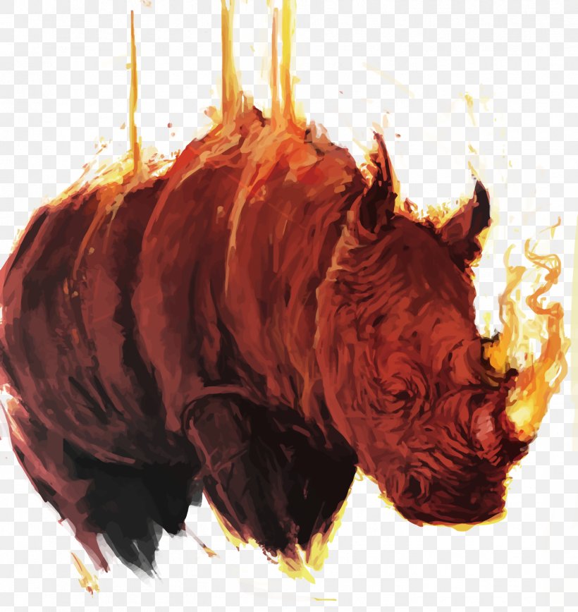 Rhinoceros Flame Euclidean Vector Art, PNG, 1417x1500px, Rhinoceros, Art, Deviantart, Flame, Snout Download Free