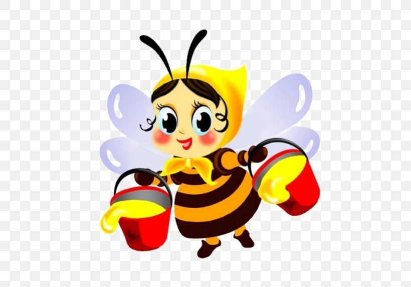 Bee And Wasp Пчела на цветке Drawing Clip Art, PNG, 600x572px, Bee, Art, Bumblebee, Butterfly, Cartoon Download Free